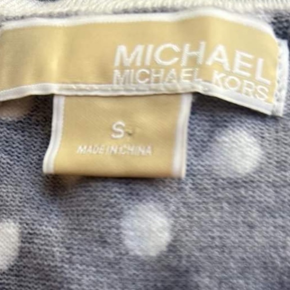Host Pick* Michael Kors Navy and White Polka Dot Button Up Cardigan size S - Picture 6 of 6